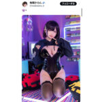 毎眠かのん、魅惑の美白グラマラスボディをボンデージファッションで魅せる！