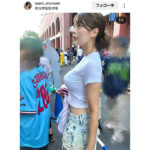 泉もも、美くびれあらわな横からのSHOTに絶賛の声！