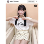 立花ことり、美脚チラ見せ！水玉模様のミニスカート姿が可愛すぎると話題！