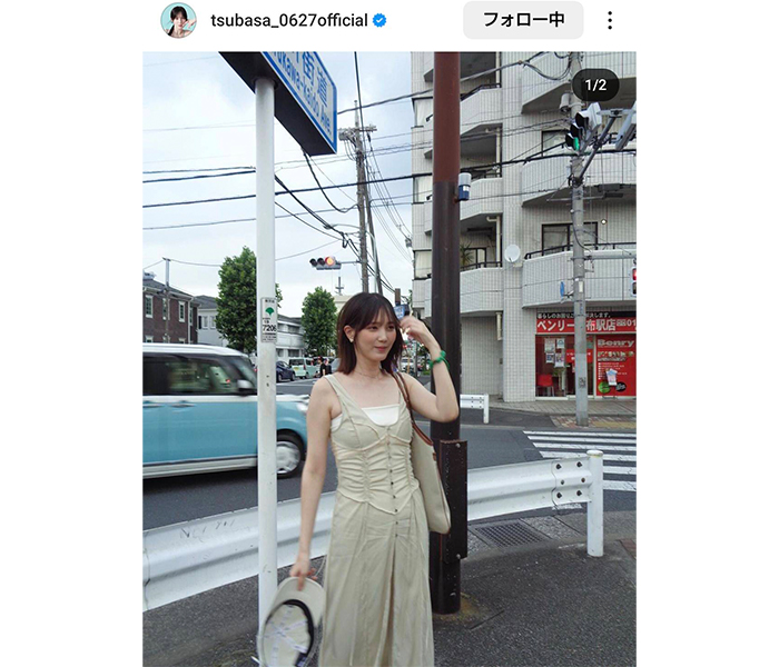 本田翼、美デコルテあらわな休日謳歌オフショにファン歓喜の声！「可愛すぎでしょ」「ばっさー今日もめっちゃ可愛いね」