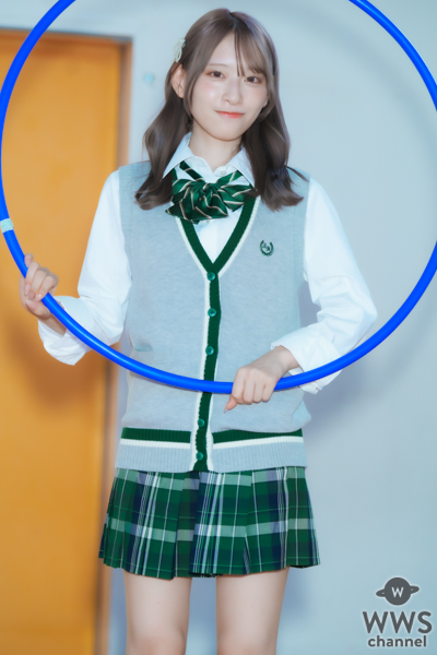 【写真特集】Honey Devil（ハニデビ）亀尾日菜子がグリーンのチェックが映える清楚系制服で登場！！＜私立近代麻雀学園＞