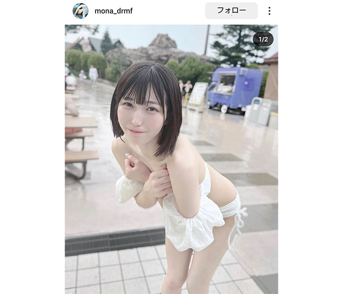 藤宮もな、清純白ビキニで美肌大胆披露！ファン「一生可愛過ぎて一生好き過ぎた」の声！