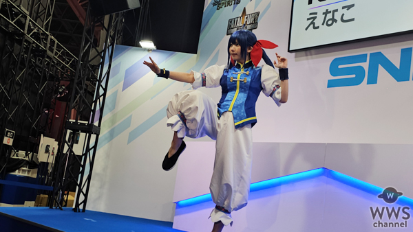 【動画】えなこが東京ゲームショウに餓狼伝説「双葉ほたる」コスで登場！＜TGS2024＞