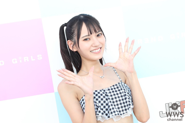 【動画】八掛うみ、キュートなチェック柄水着でイベントの盛り上がりを語る＜TREND GIRLS 撮影会 2024＞