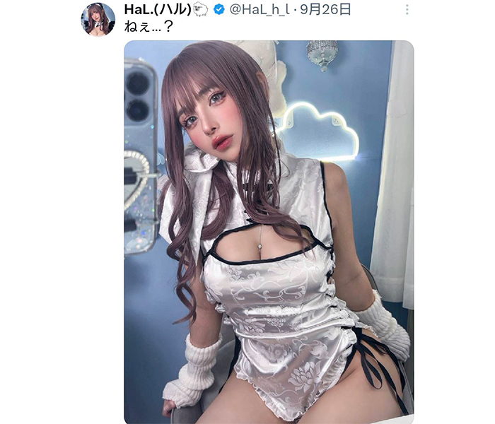 HaL.(ハル)、美谷間＆美脚たまらないコスプレ姿でファン魅了！