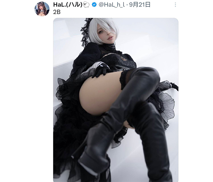 HaL.(ハル)、美脚たまらない2Bコスにファン悶絶！「綺麗」