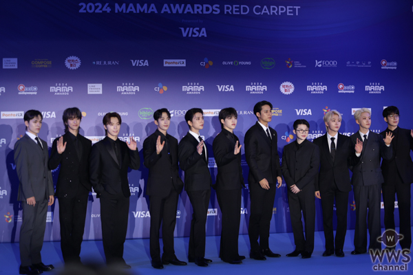 【動画】SEVENTEEN、「ARTIST OF THE YEAR」「ALBUM OF THE YEAR」をW受賞！黒のクールな衣装でレッドカーペットに登場で『2024 MAMA AWARDS』盛り上げる。