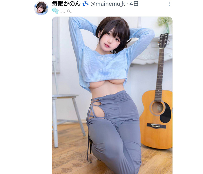 毎眠かのん、下乳もっちりヨガウェアでファン魅了！