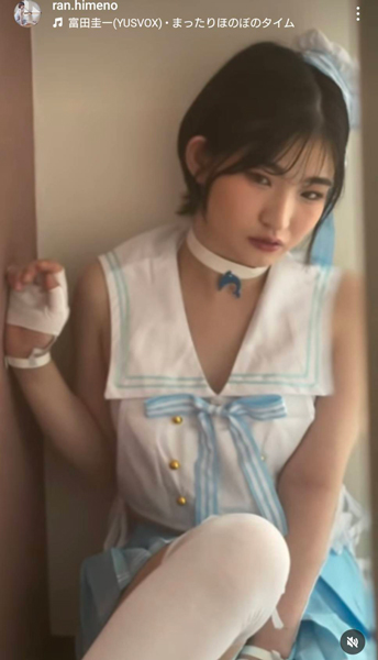 姫野らん、セーラー服姿が超キュートな撮影風景を公開！