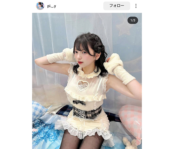 姫野ひなの、あまあま衣装で美脚チラみせ！！