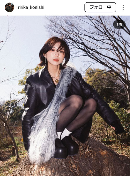 ショート美女の美脚！小西莉々栞、ブラックコーデで美貌あらわに