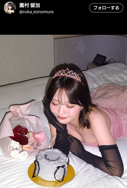 ミス青山・園村留加、優雅なドレス姿にファン釘付け！
