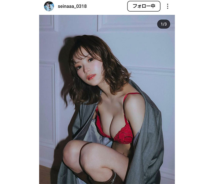 「天使！」聖菜、アンニュイなランジェリーカットにファン大興奮！