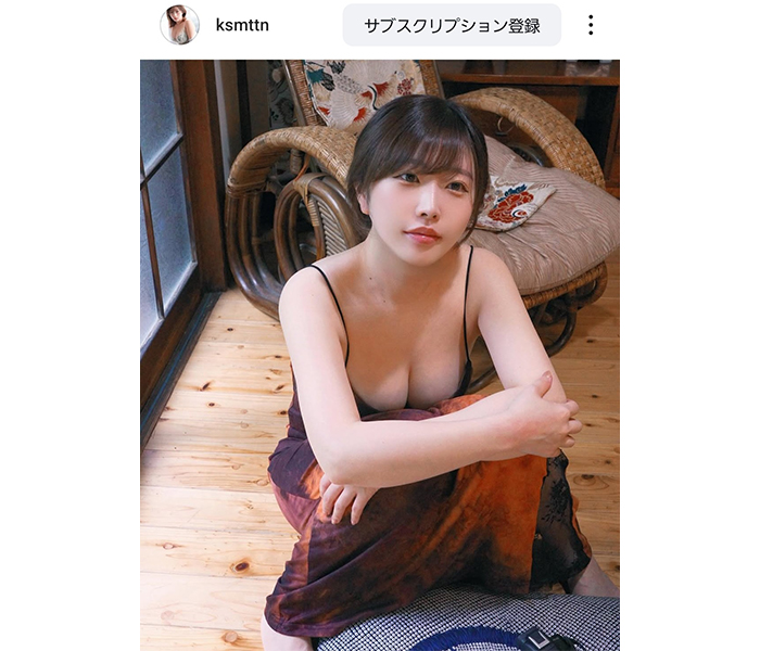 花雨、美谷間あらわなキャミソール姿でファン魅了！