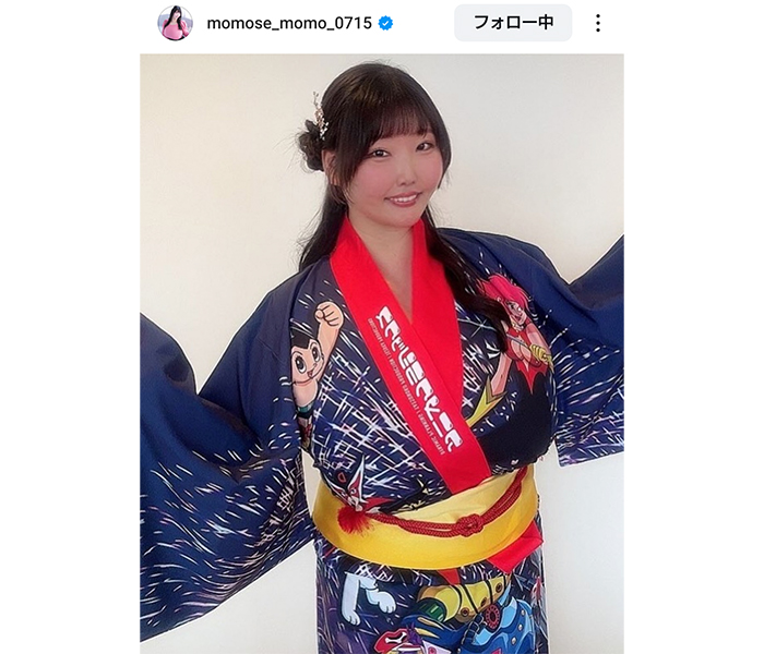 ももせ もも、浴衣姿も色気たっぷり！ファン歓喜の声