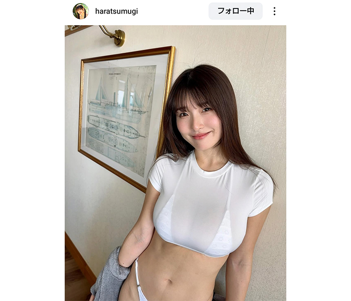 原つむぎ、透け衣装で美ボディセクシー魅せ！！