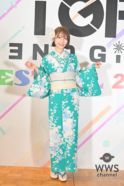河北彩伽(萌名)、艶やかな浴衣姿に 大胆イメチェンのショートボブで登場！＜TREND GIRLS FESTIVAL＞