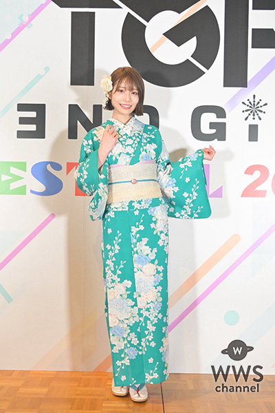 河北彩伽(萌名)、艶やかな浴衣姿に 大胆イメチェンのショートボブで登場！＜TREND GIRLS FESTIVAL＞