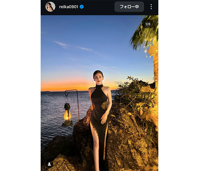 REIKA、色気抜群！ブラックドレスで美スタイル披露！！