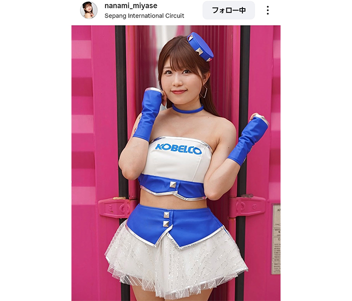 たぬき顔美女・宮瀬七海、肌見せコスチュームで色気バクハツ！