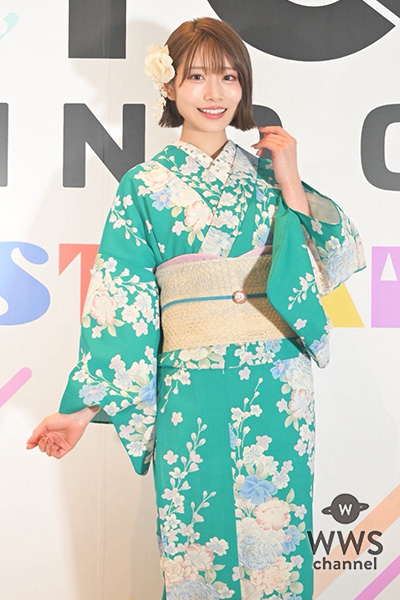 河北彩伽(萌名)、艶やかな浴衣姿に 大胆イメチェンのショートボブで登場！＜TREND GIRLS FESTIVAL＞