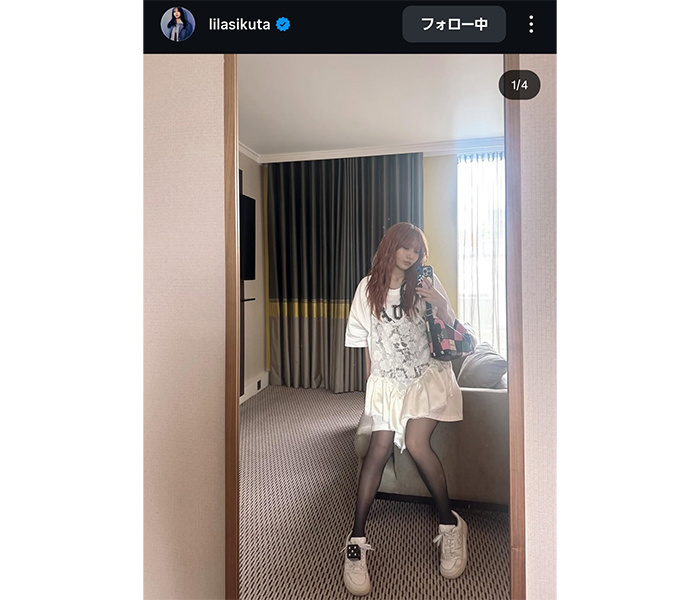 幾田りら、美脚スラリ！大人可愛いファッションに7万件超え「いいね」
