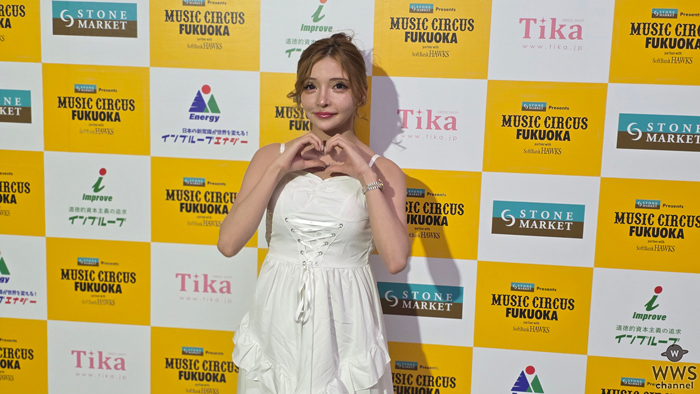 【写真特集】福岡の人気キャバ嬢・高嶺乃アイラ、白ドレス衣装でMUSIC CIRCUS FUKUOKAに登場！
