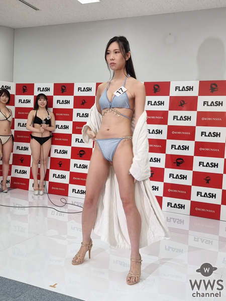 【動画】180cmの高身長美女・音羽美桜、水着にガウンで華麗なランウェイを披露＜ミスFLASH2026 選考オーディション＞