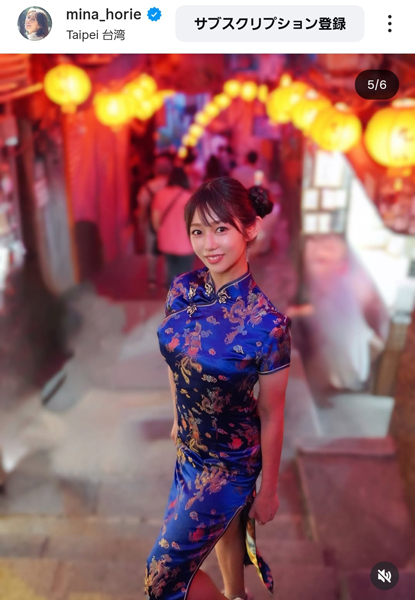 堀江聖夏、スリットからのぞく美脚にドキッ！チャイナドレス姿でファン魅了