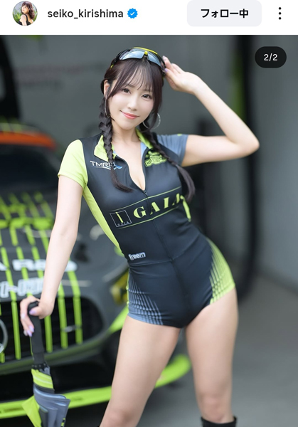 霧島聖子、下桃尻チラリ！セクシーコスチューム姿でファン悩殺