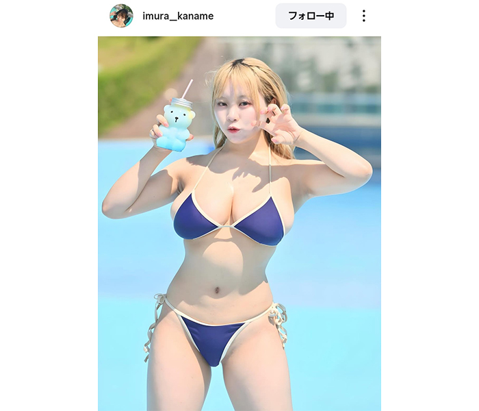 伊村要、競泳水着×金髪で透明感あふれるギャルに！