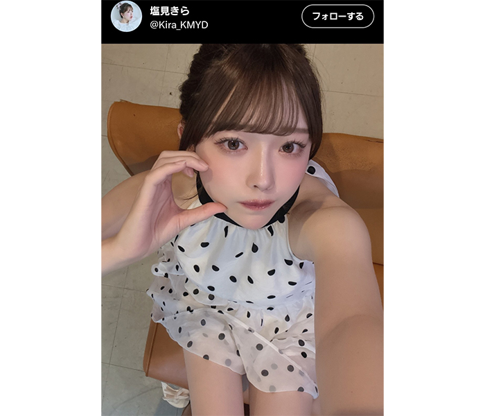 塩見きら、透けワンピースから美脚チラ見せ！ちょっぴりセクシーにファン魅了