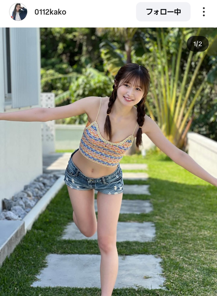貝賀琴莉、フレッシュな魅力バクハツ！すべもち美肌公開！