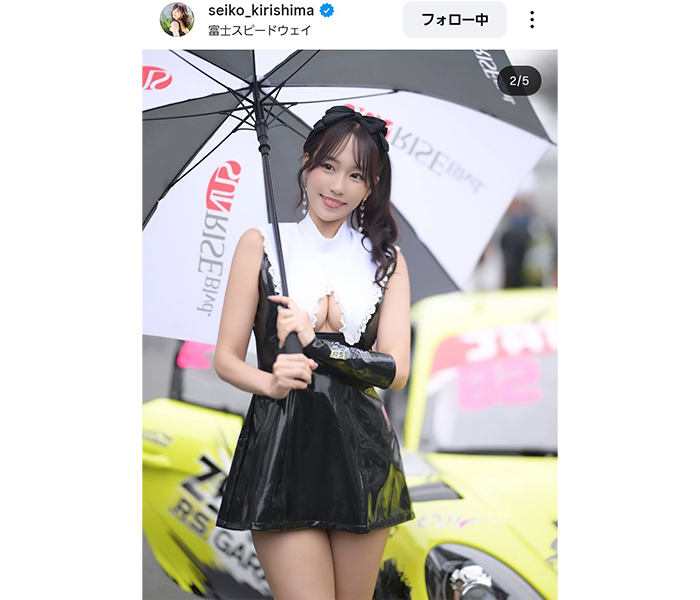 霧島聖子、谷間チラ見せ！カワセクシーなコスチュームでファン悩殺！！