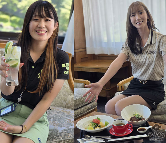 【写真特集】モデル・新井美穂＆島田果琳さん、ミニスカゴルフウェアで高知県黒潮町のおすすめメニューを紹介！