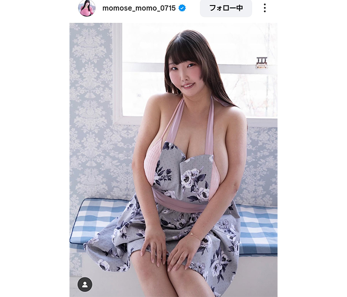 ももせ もも、母性あふれるエプロングラビアでファン悩殺