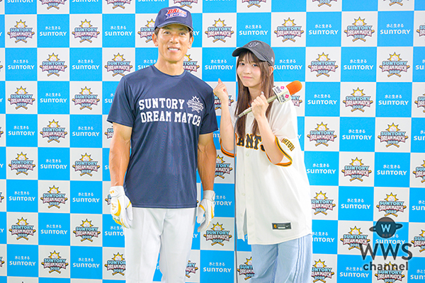 【動画】松井稼頭央氏に黒嵜菜々子（Root mimi）がインタビュー！「久しぶりに先輩方とプレイできるので楽しみ！」＜サントリードリームマッチ2025＞