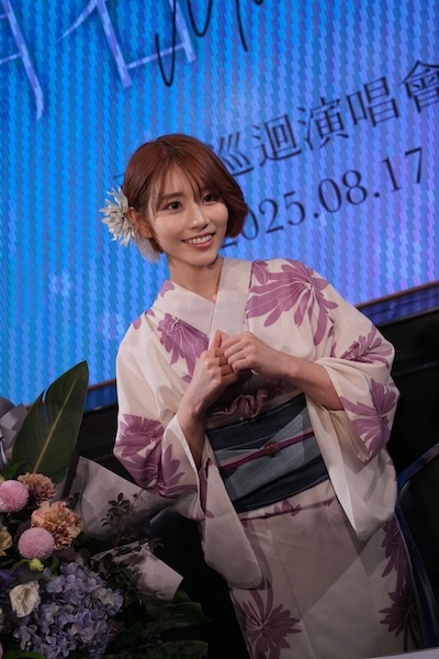 萌名、アジアツアー2025 台湾で最終公演！初披露の白と紫の萌の花が入った浴衣姿で登場し大盛況で幕を閉じる。