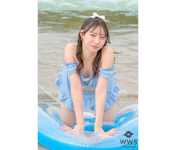 三好佑香、パウダーブルーのフリルビキニで、可憐さMAX！＜TREND GIRLS撮影会2025 大磯ロングビーチ＞