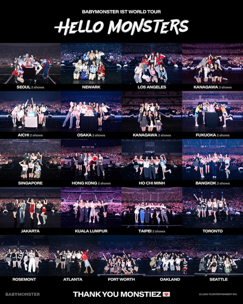 BABYMONSTER、初のワールドツアー8ヶ月が遂にピリオド！10月10日（金）に2nd MINI ALBUM [WE GO UP]でカムバック！