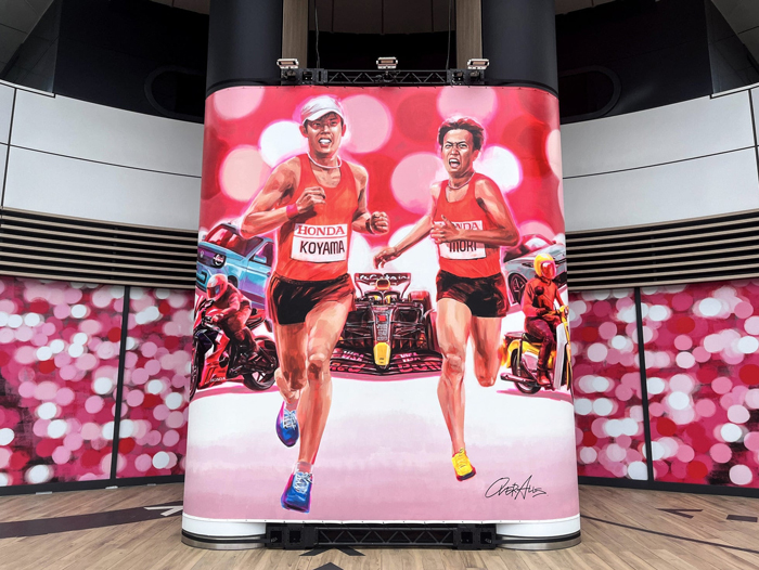 東京2025世界陸上、小山直城選手と森凪也選手の壁画が青山一丁目に登場。