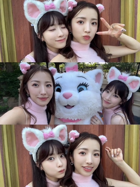 SILENT SIREN・すぅ、ディズニーシーで友人との「お揃いコーデ」に反響！「2人ともコーデめちゃ似合ってる」