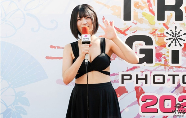 【動画】虹村ゆみ、全身黒の大人っぽい水着姿で「TREND GIRLS撮影会2025 大磯ロングビーチ」出演の感想を語る！