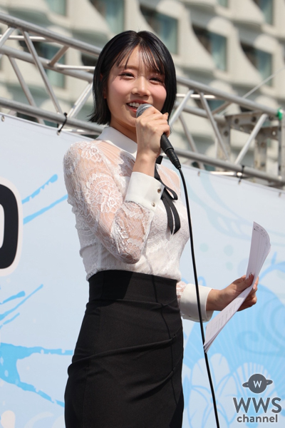河北彩伽、大型撮影会イベントにMCで登場！トークショーを盛り上げる！