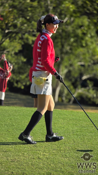 【動画】新井美穂、バースデーコンペ開催で赤と白の派手なミニスカ衣装で登場！ エンター豊田、姜秀一もドラコン対決で盛り上げる。