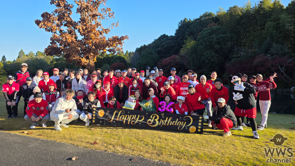 【動画】新井美穂、バースデーコンペ開催で赤と白の派手なミニスカ衣装で登場！ エンター豊田、姜秀一もドラコン対決で盛り上げる。