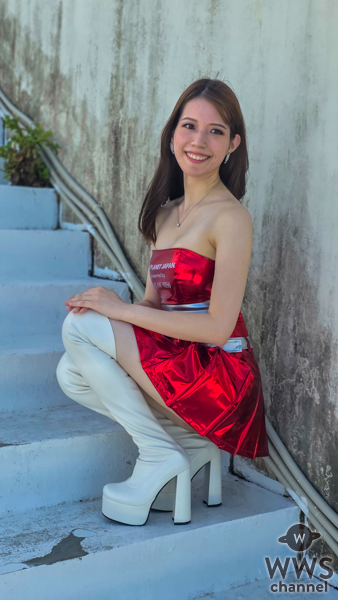 現役看護師・金城真美さん、赤のレースクイーン衣装で美脚披露！ 「幸せになるためには健康が1番大事」＜Miss Planet Japan 2025 沖縄代表＞