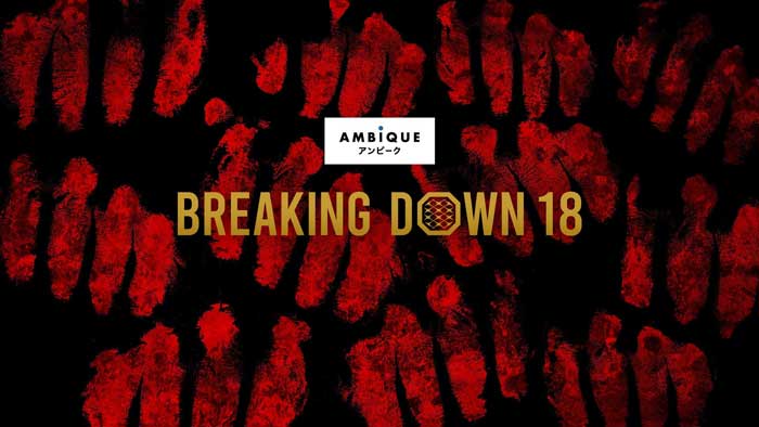 C席5,000円を含む豊富な席種を用意『AMBiQUE presents BreakingDown18』チケット販売スタート！