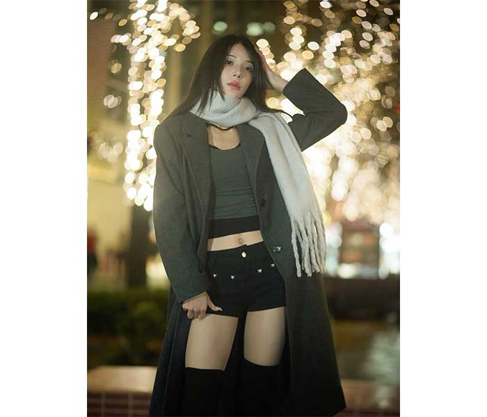 水神きき、イルミより輝く美スタイルあらわなモードコーデでファン魅了