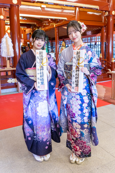 NGT48 杉本萌・⾕⼝陽⾹が NGT48 の地元・新潟縣護國神社で⼆⼗歳のつどいを実施！